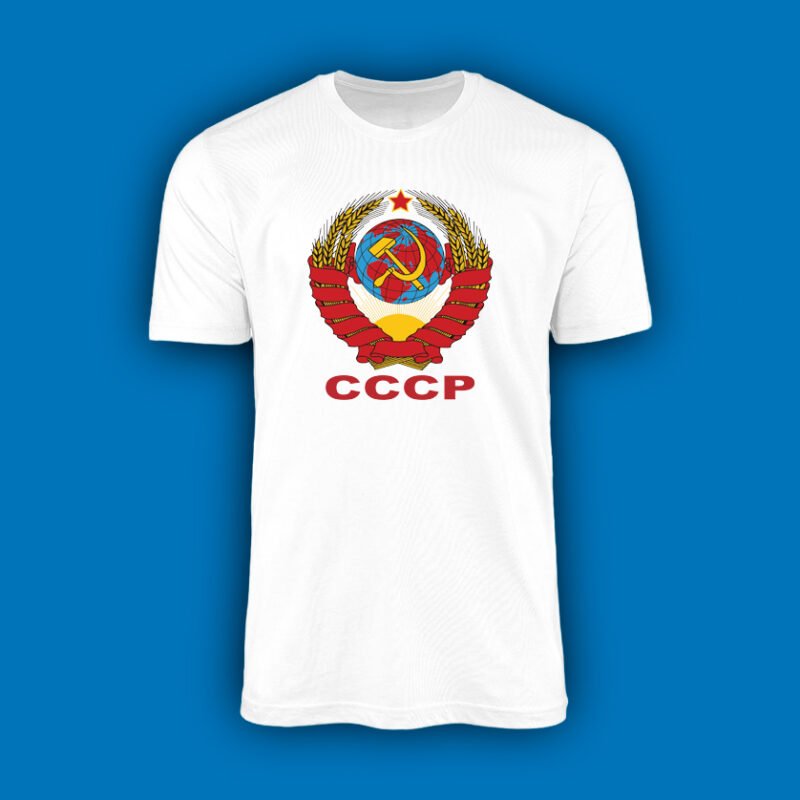 герб СССР. Цветной принт. плотный хлопок 100%. 280гр.